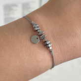 دستبند مینیمال حدید قابل ست کردن | رنگ طوسی
